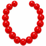 Red Oversized Beaded Necklace