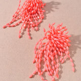 Textured Fringe Stud Earrings