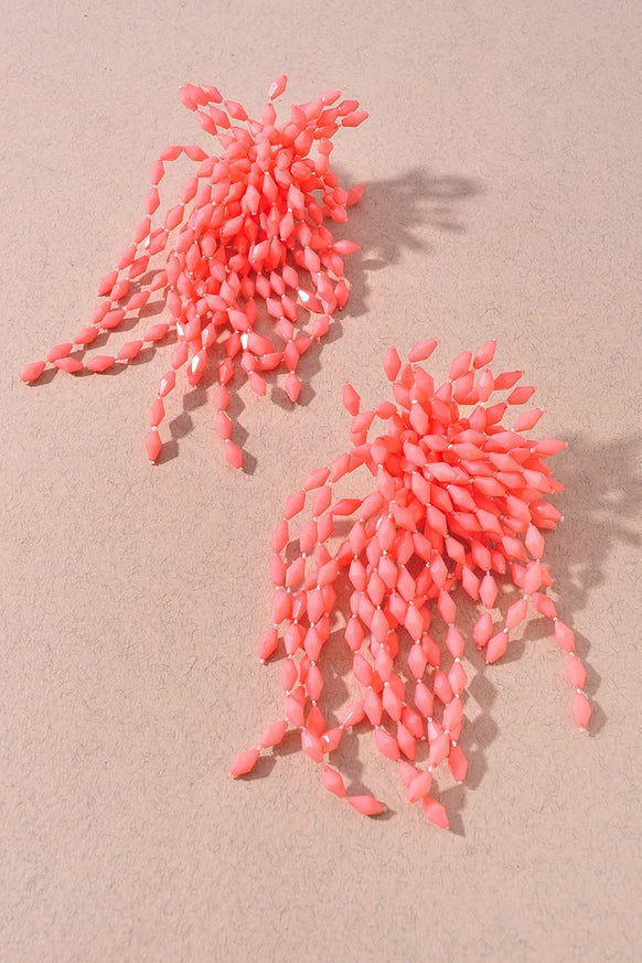 Textured Fringe Stud Earrings