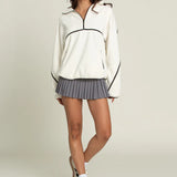 IVORY HALF ZIP PULLOVER