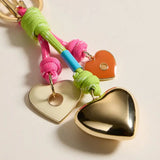Neon Rope Heart Keychain