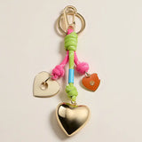 Neon Rope Heart Keychain