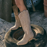 SAMSIN TAUPE SUEDE BOOTS