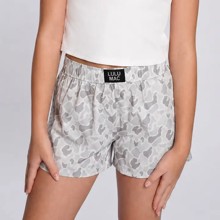 Lulu Mac Youth Camo Logo Shorts