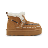 Chestnut Suede Slipper Boots