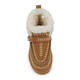 Chestnut Suede Slipper Boots