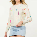 Knitted Color Detail Sweater | 2 Colors