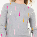 Knitted Color Detail Sweater | 2 Colors