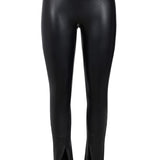 Leather Like Front Slit Pant